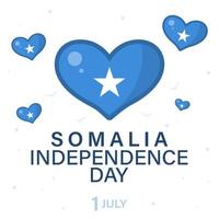 juli 1, somalia oberoende dag, nationell Semester. kort, baner, affisch, bakgrund design. vektor illustration.