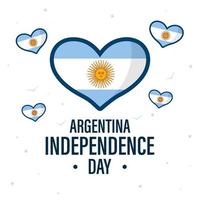 9. juli, hintergrund des unabhängigkeitstages argentiniens. argentinien nationalfeiertag. Karte, Banner, Poster, Hintergrunddesign. Vektor-Illustration. vektor