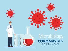 Mikrobiologie für Covid 19 mit Arzt- und Röhrentest