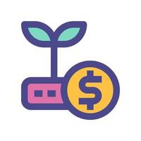 Geldwachstumssymbol für Ihre Website, Ihr Handy, Ihre Präsentation und Ihr Logo-Design. vektor