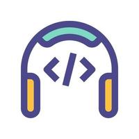 Kopfhörersymbol für Ihre Website, Ihr Handy, Ihre Präsentation und Ihr Logo-Design. vektor