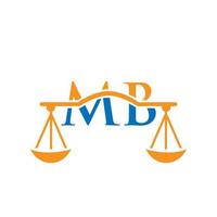brev mb lag fast logotyp design för advokat, rättvisa, lag advokat, Rättslig, advokat service, lag kontor, skala, lag fast, advokat företags- företag vektor