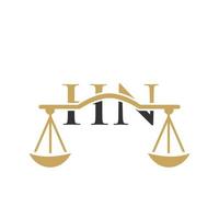 brev hn lag fast logotyp design för advokat, rättvisa, lag advokat, Rättslig, advokat service, lag kontor, skala, lag fast, advokat företags- företag vektor