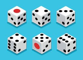 spel tärningar kasino hasardspel isolerat vektor illustration
