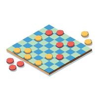 Schachbrettspiel isolierte Vektorillustration vektor