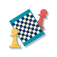 Schachbrettspiel isolierte Vektorillustration vektor