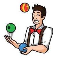 man jonglering boll illustration vektor