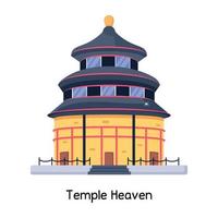 trendig tempel himmel vektor