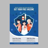 Impfposter für öffentliche Bekanntmachungen zur Impfung vektor