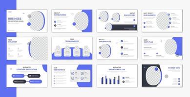 Unternehmensvorlagen-Präsentationsdesign, Geschäftspräsentations-Diashow für Broschüre, Firmenprofil, Website-Bericht, Finanzen vektor