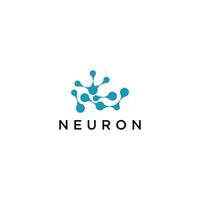 Neuron-Logo-Design-Icon-Vorlage vektor