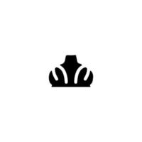 Krone-Symbol. einfaches schmuckgeschäft großes verkaufsplakat hintergrundsymbol. Luxus-Markenlogo-Designelement. Krone T-Shirt bedrucken. Vektor für Aufkleber.