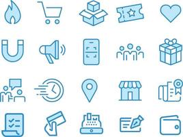 Shopping- und E-Commerce-Icons Vektordesign vektor