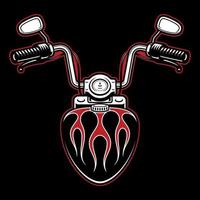 Färg motorcykel handlebar vektor illustration