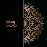 Vektor-Luxus-Ziermandala-Design-Hintergrund mit goldener Dekoration. vektor
