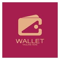 E Wallet Logo Design Illustrationssymbol mit einem einfachen modernen Konzept, für elektronische Geldbörsen, digitale Geldspeicheranwendungen, digitale Einsparungen, digitale Geldtransaktionen, Vektor