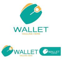 E Wallet Logo Design Illustrationssymbol mit einem einfachen modernen Konzept, für elektronische Geldbörsen, digitale Geldspeicheranwendungen, digitale Einsparungen, digitale Geldtransaktionen, Vektor