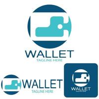 E Wallet Logo Design Illustrationssymbol mit einem einfachen modernen Konzept, für elektronische Geldbörsen, digitale Geldspeicheranwendungen, digitale Einsparungen, digitale Geldtransaktionen, Vektor