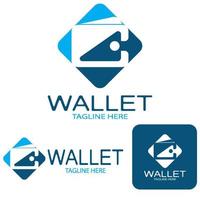 E Wallet Logo Design Illustrationssymbol mit einem einfachen modernen Konzept, für elektronische Geldbörsen, digitale Geldspeicheranwendungen, digitale Einsparungen, digitale Geldtransaktionen, Vektor