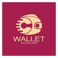 E Wallet Logo Design Illustrationssymbol mit einem einfachen modernen Konzept, für elektronische Geldbörsen, digitale Geldspeicheranwendungen, digitale Einsparungen, digitale Geldtransaktionen, Vektor