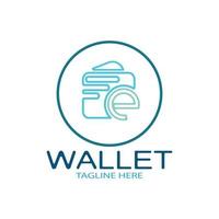 E Wallet Logo Design Illustrationssymbol mit einem einfachen modernen Konzept, für elektronische Geldbörsen, digitale Geldspeicheranwendungen, digitale Einsparungen, digitale Geldtransaktionen, Vektor