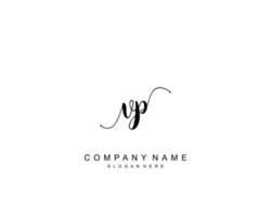 ursprüngliches vp-schönheitsmonogramm und elegantes logodesign, handschriftliches logo der ersten unterschrift, hochzeit, mode, blumen und botanik mit kreativer vorlage. vektor