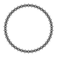 svart och vit cirkulär mönstrad ram. oval gränser. elegant dekor i orientalisk stil. för laser skärande, tatuering, intarsia, logotyp för yoga, ikoner, spets. vektor