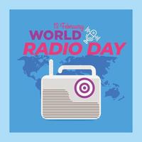 värld radio dag . värld radio dag banderoller . social media posta .fri värld radio dag banderoller . vektor