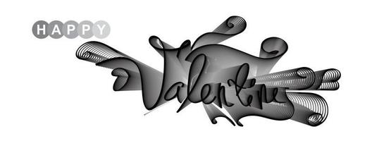 kalligrafie typografie valentine. Frohen Valentinstag. vektor