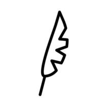 fjäder ikon linje isolerat på vit bakgrund. svart platt tunn ikon på modern översikt stil. linjär symbol och redigerbar stroke. enkel och pixel perfekt stroke vektor illustration