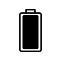 batteri full ikon linje isolerat på vit bakgrund. svart platt tunn ikon på modern översikt stil. linjär symbol och redigerbar stroke. enkel och pixel perfekt stroke vektor illustration