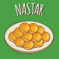 Nastar Illustration indonesisches Essen mit Cartoon-Stil vektor