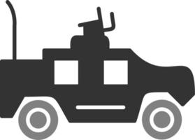 Vektorsymbol für Militärfahrzeuge vektor
