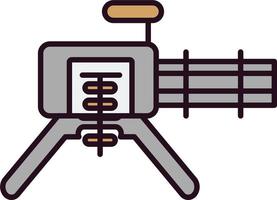 Maschinengewehr-Vektorsymbol vektor