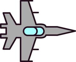 fighter jet vektor ikon