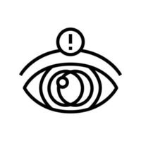 Vision Strichlinie Symbol Vektor Illustration