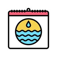 Weltwassertag Farbe Symbol Vektor Illustration