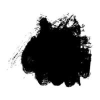 svart grunge borsta stroke. måla borsta bläck fläck. bläck fläck isolerat på vit bakgrund. vektor illustration