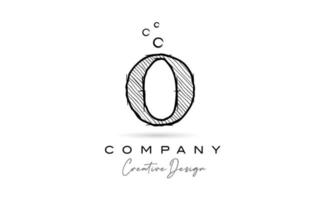 o schwarz-weißes Alphabet-Buchstaben-Logo-Symbol im Cartoon-Stil. kreative Cartoon-Vorlage für Unternehmen und Unternehmen vektor