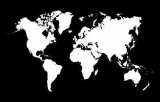 Schwarz-Weiß-Weltkarte Konzept Hintergrund vektor