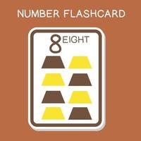 vektor uppsättning av former flashkort. former flashcards utgåva. former för förskola utbildning. pedagogisk tryckbar matematik flashkort.