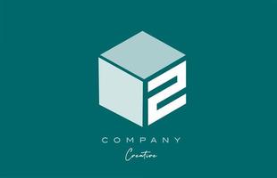 kub s tre brev kub alfabet brev logotyp ikon design med grön pastell Färg. kreativ design mall för företag och företag vektor