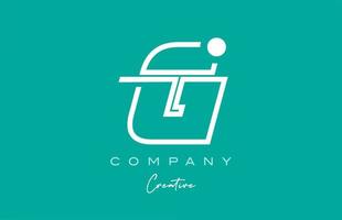 grünes g-Alphabet-Buchstaben-Logo-Icon-Design mit pastellfarbenem Hintergrund. kreative Vorlage für Unternehmen und Unternehmen vektor