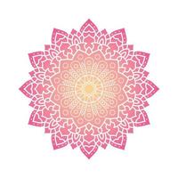 dekoratives blumiges rosa Mandala vektor