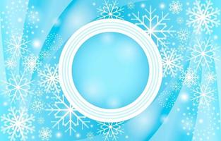 eleganter hellblauer Schneeflockenhintergrund mit Farbverlauf vektor