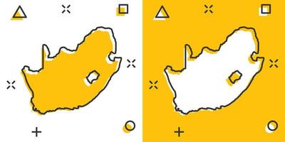vektor tecknad serie söder afrika Karta ikon i komisk stil. söder afrika tecken illustration piktogram. kartografi Karta företag stänk effekt begrepp.