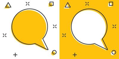 vektor tecknad serie tom tömma Tal bubbla ikon i komisk stil. dialog låda illustration piktogram. Tal meddelande stänk effekt begrepp.