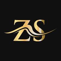 brev zs logotyp design mall monogram företag och företag logotyp vektor