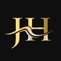 buchstabe jh logo design monogramm geschäfts- und firmenlogo vektor