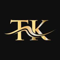 Buchstabe tk Logo-Design-Vorlage Monogramm Geschäfts- und Firmenlogo vektor